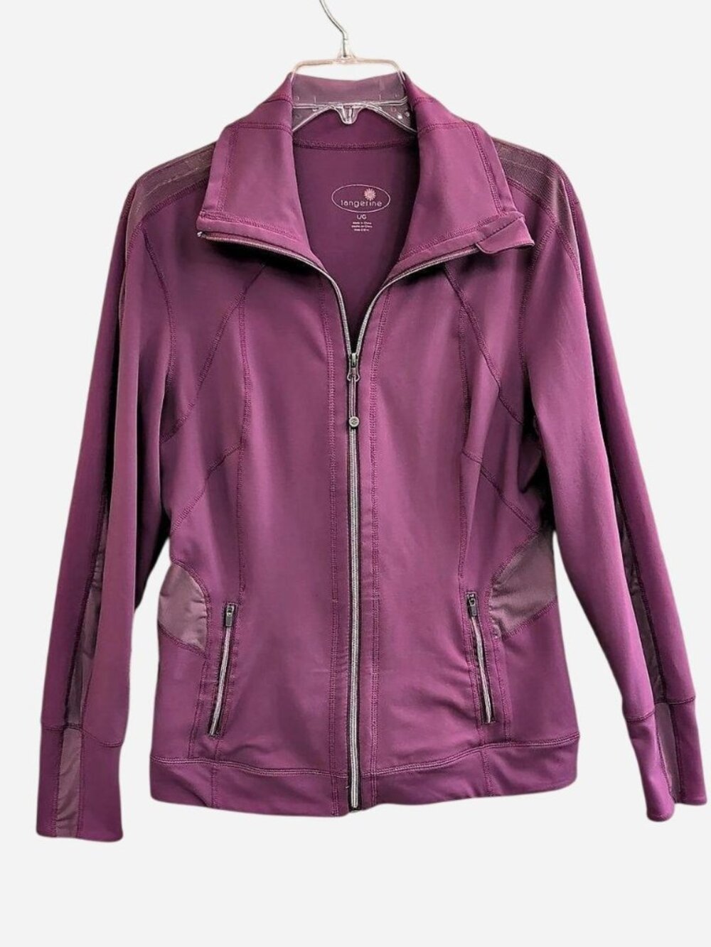 Tangerine Pink Lightweight Zip Jacket Size Large